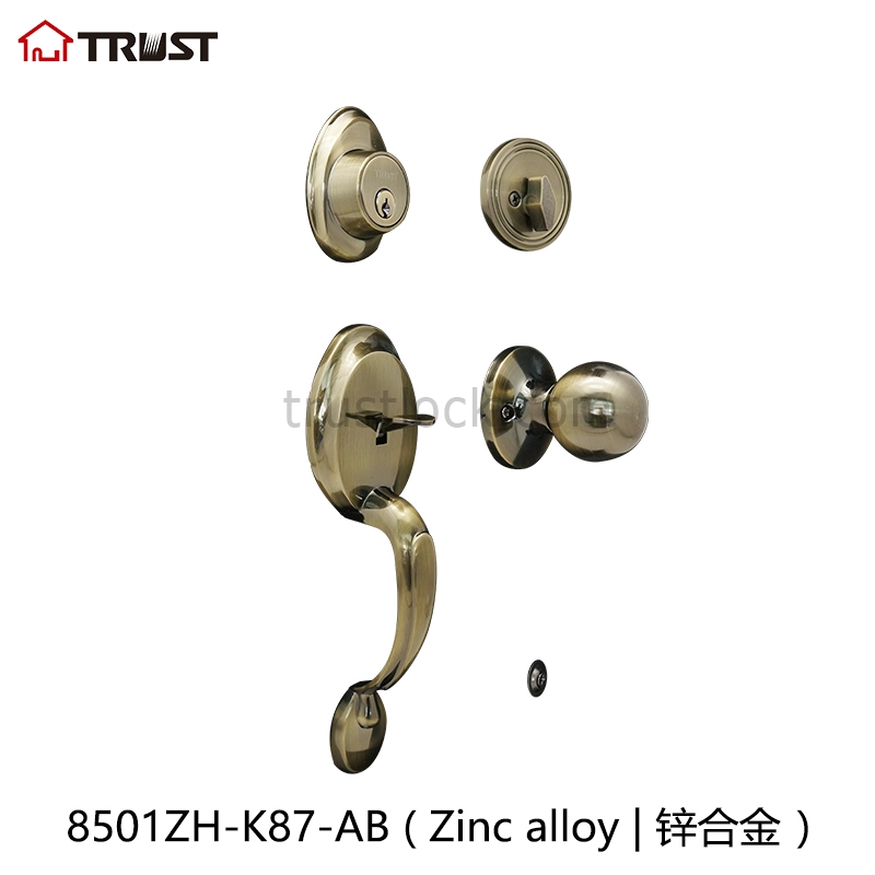 Trust Hardware TRUST 8501Z-K87-AB Zinc alloy HandleSet With Single Cylinder Deadbolt ...